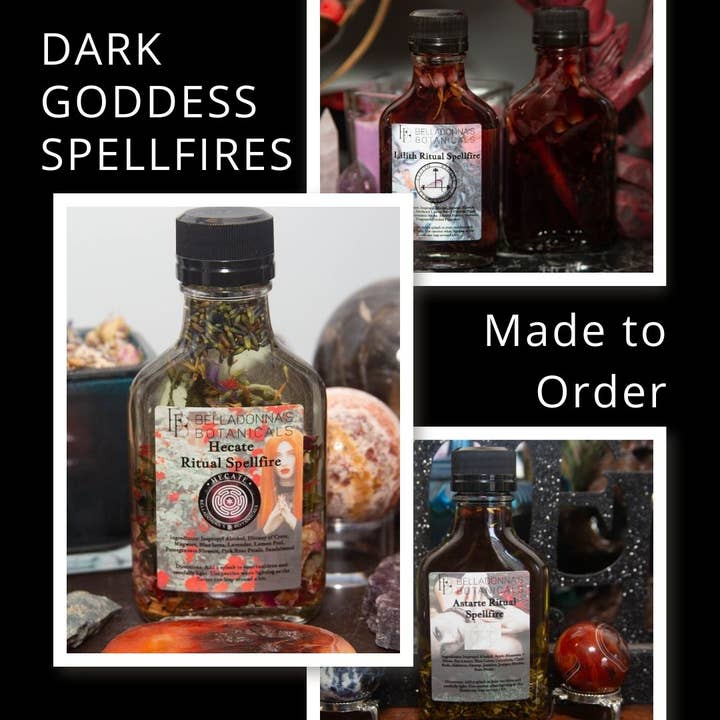 Dark Goddess Spellfires (auf Bestellung gefertigt) für den Großhandel von Belladonnas Botanicals