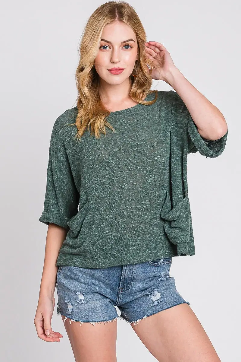 Final Touch - Venta al por mayor Túnica - Mujer - Top de Cuello Redondo de Corte Holgado - T3121412