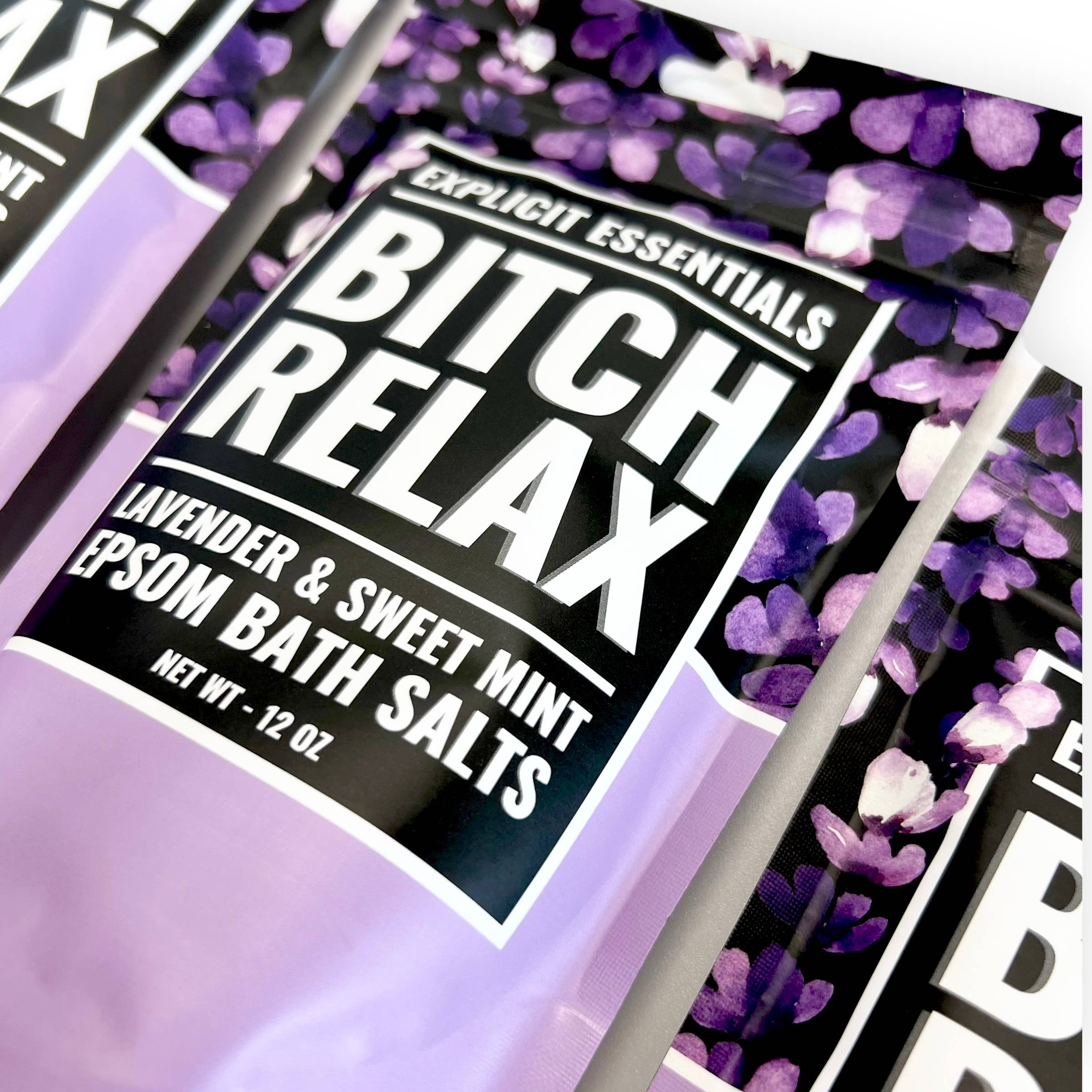 Explicit Essentials - Wholesale Bath Salts - Bitch Relax Bath Salts 12oz Bag12