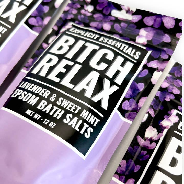 Explicit Essentials - Wholesale Bath Salts - Bitch Relax Bath Salts 12oz Bag12