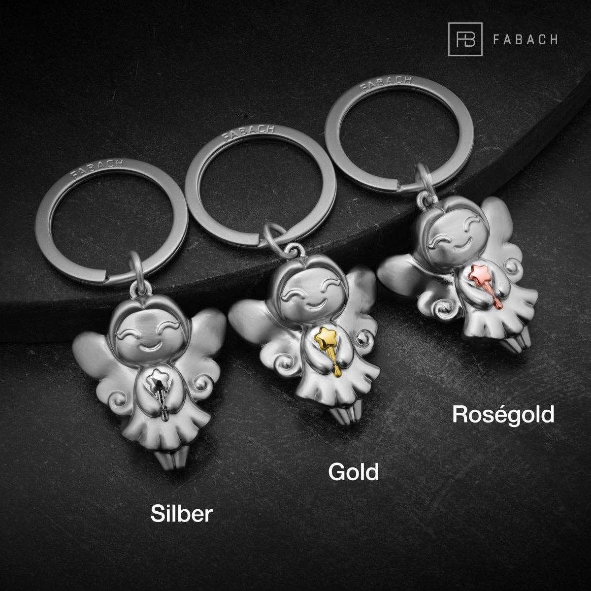 FABACH – Die Schlüsselanhänger-Schmiede – Großhandel Schlüsselanhänger – Unisex – "Fairy" Schlüsselanhänger Fee mit Zauberstab - Niedlicher Glücksbringer Wunschfee Wunscherfüller6