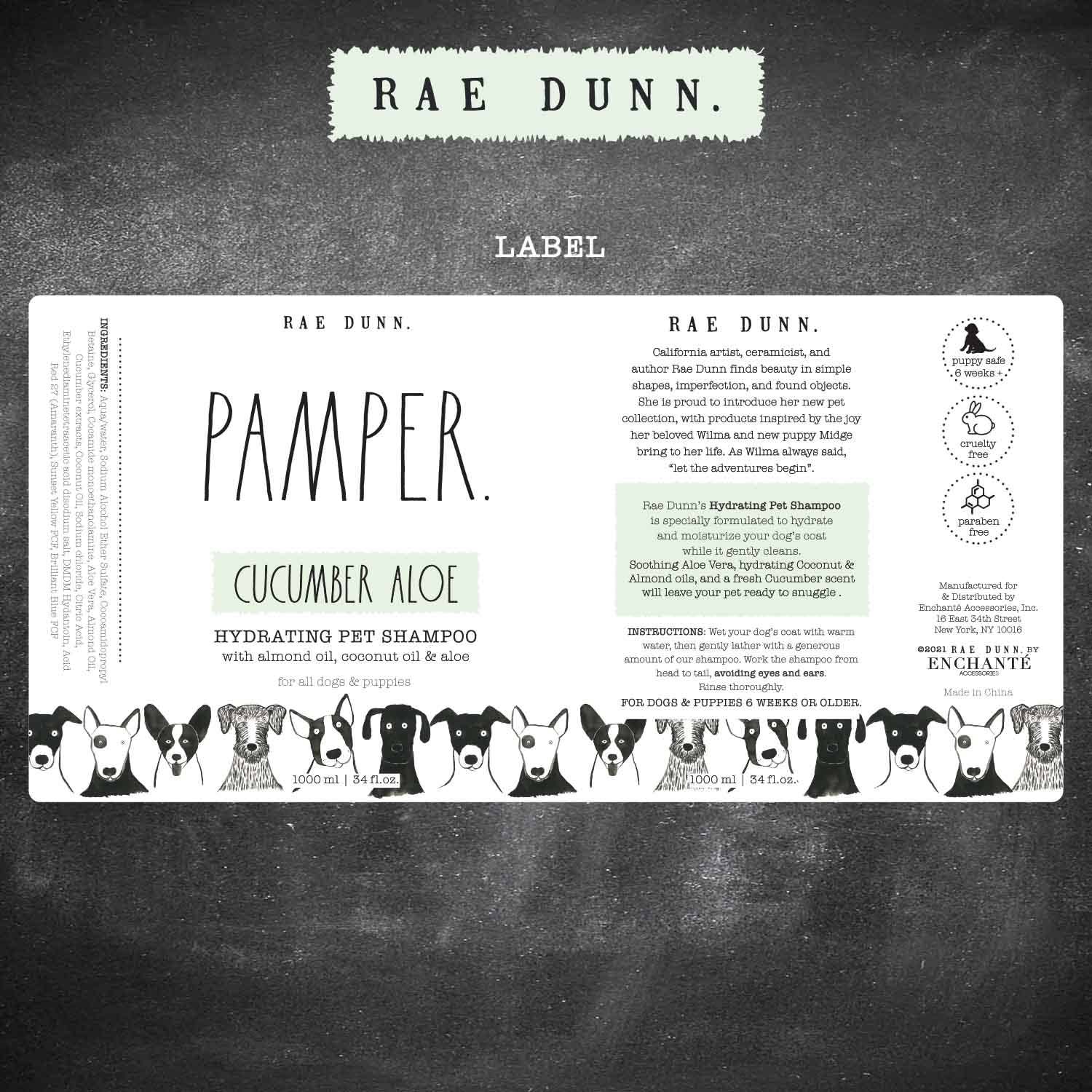 Precious Tails - Wholesale Pet Shampoo - Dog - Rae Dunn Pet Shampoo Wilma's Friends - 1000ml7