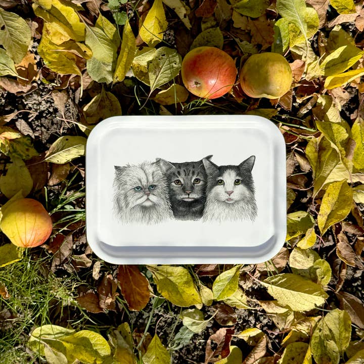 Katzen - Tablett Klein für den Großhandel von Charlotte Nicolin