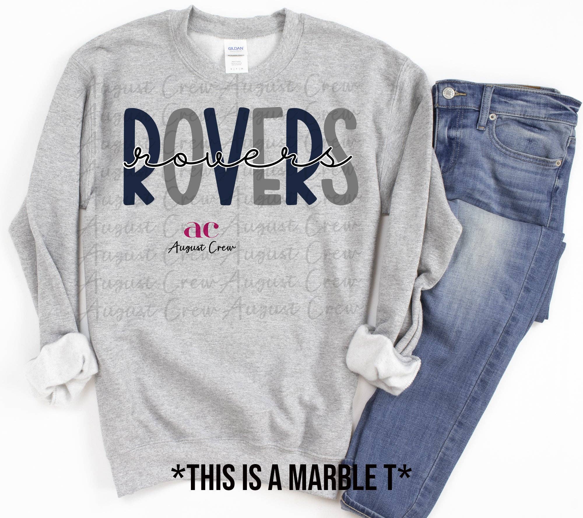 August Crew - Wholesale Graphic Sweatshirt - Women's - Custom Double Word School Spirit- READ DESCRIPTION PLEASE4