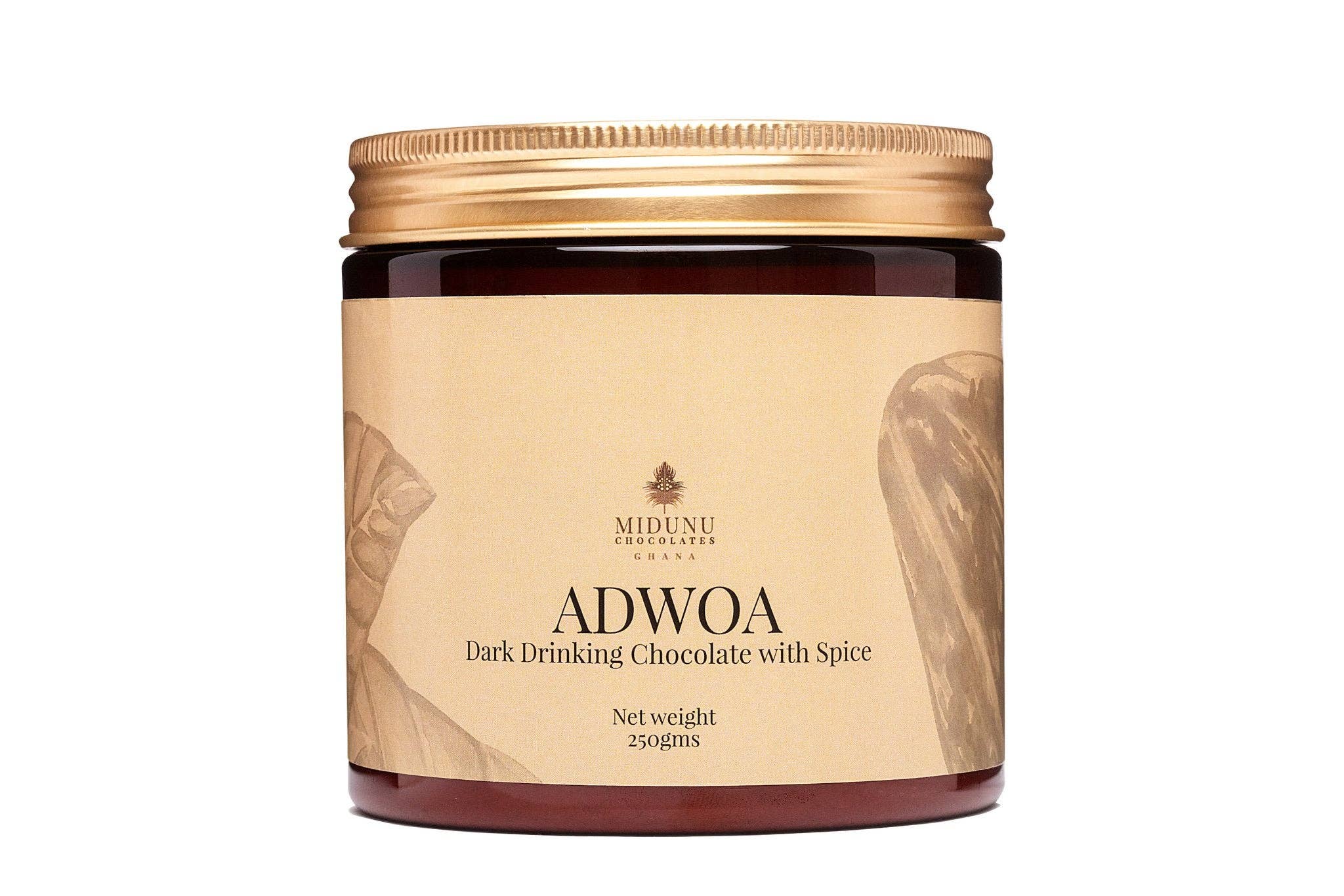 Midunu Chocolates - Wholesale Chocolademelk/cacaomix/kit - Adwoa pure chocolade met kruiden
