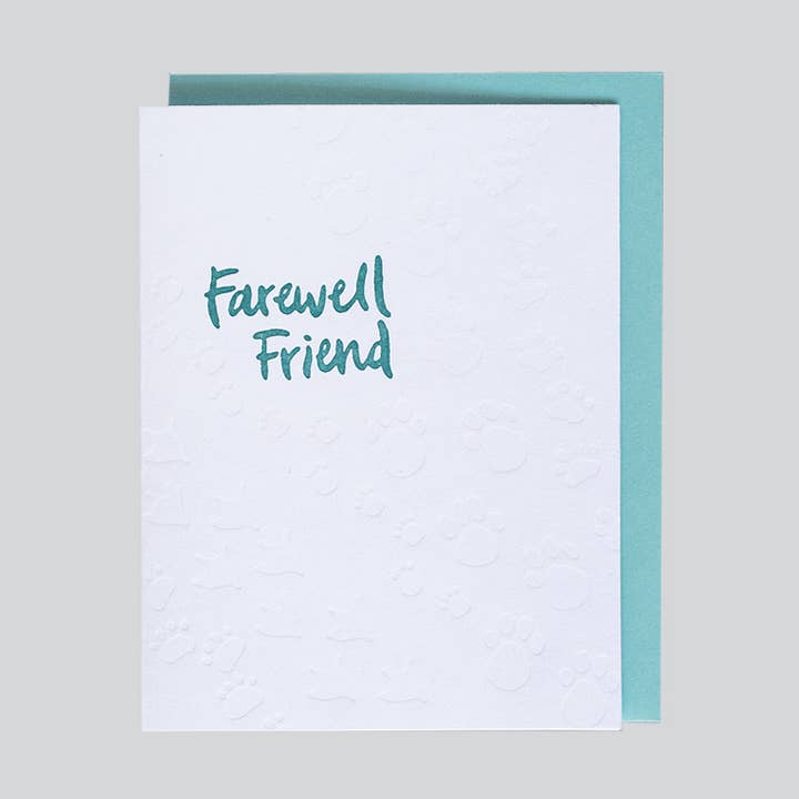 Farvel ven - Pet Sympathy Card for engroshandel hos folio press & paperie