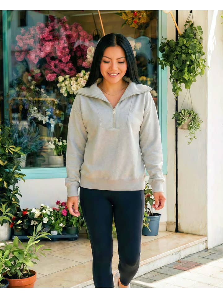 JadyK - Wholesale Sweatshirt - Women's - Spring 2026: Isabella Half Zip Pullover Spring