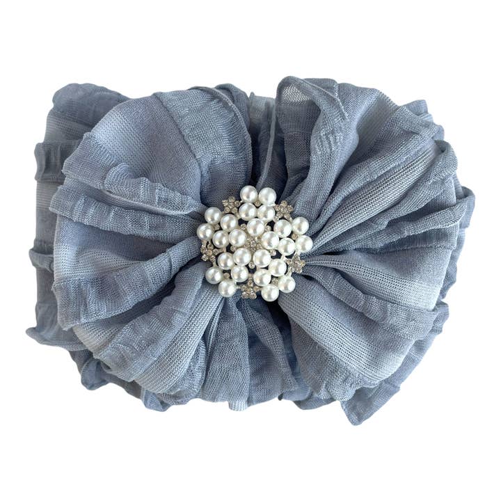 Rockin Royalty - Wholesale Fashion Headband - Baby - Pearl Ruffled Headband4