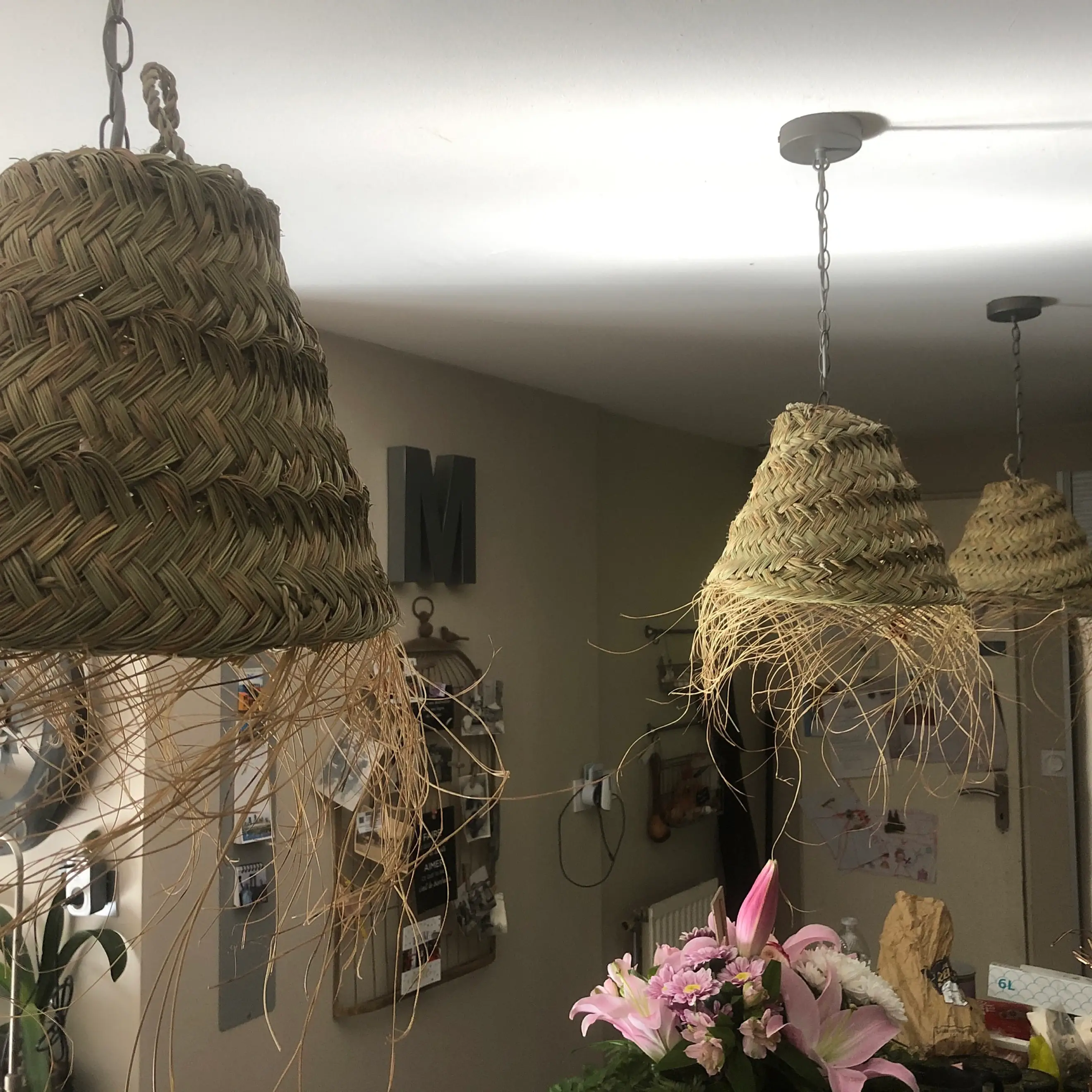 Moroccan Natural bazaar – Großhandel Lampenschirme – Kegelförmiger Lampenschirm, gewebt aus natürlichen Doumfasern10