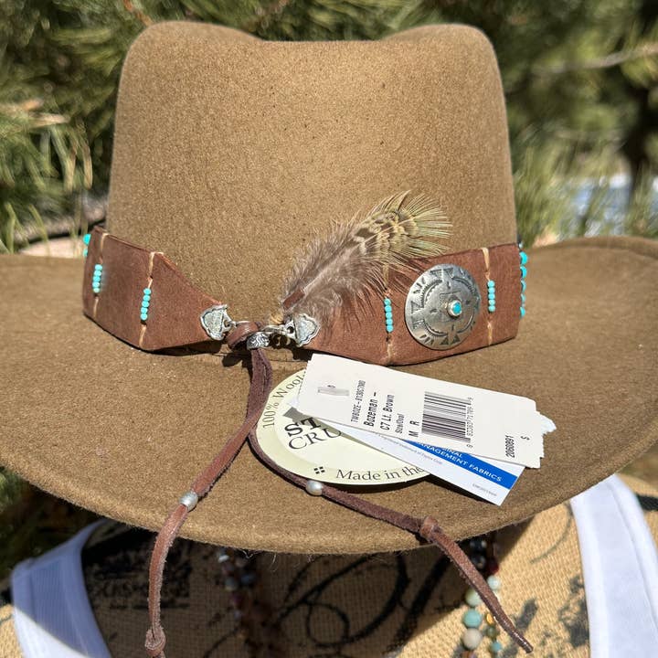 Fleurdesignz Western Jewelry - Wholesale Hat Accessory - Women's - Turquoise Hatband; Silverthorne