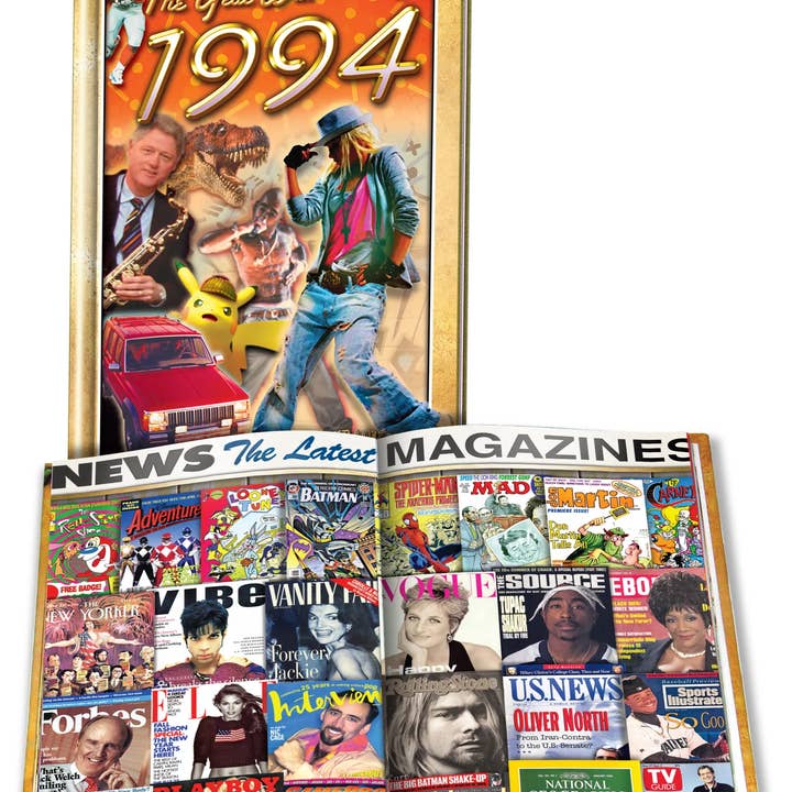 1994 Mini-Buch: 'Das Jahr war' Hardcover 4x6 Buch für den Großhandel von Flickback