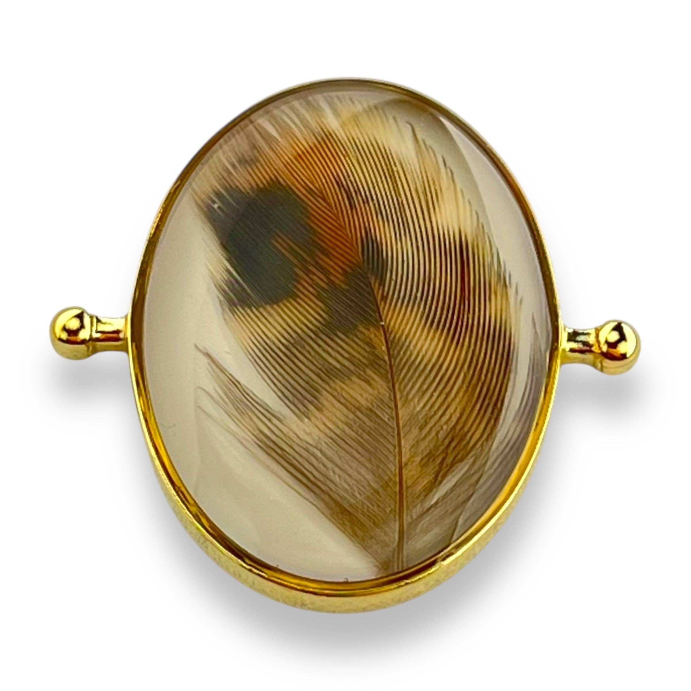 CONQUERing - Wholesale Individual Charm/Pendant - Pheasant Feather Vessel - Resin Charm6