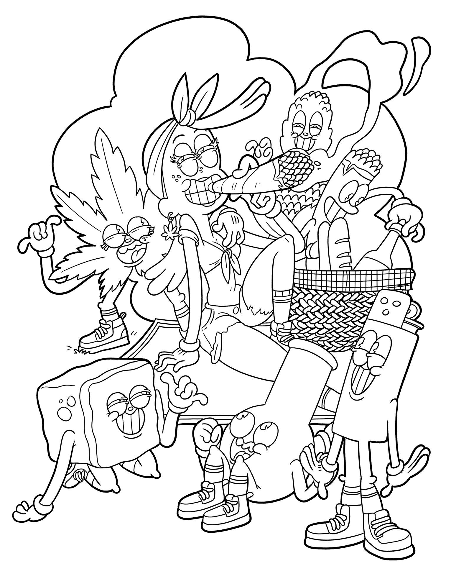 Blue Green Yeklow It's 420, Time To Color Coloring Book, CB-033 for wholesale on Faire1