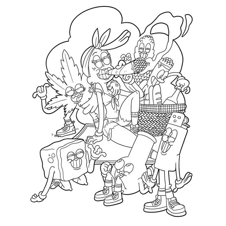 Bleu, vert, jaune Livre de coloriage It's 420, Time To Colorier, CB-033 en vente sur Faire1