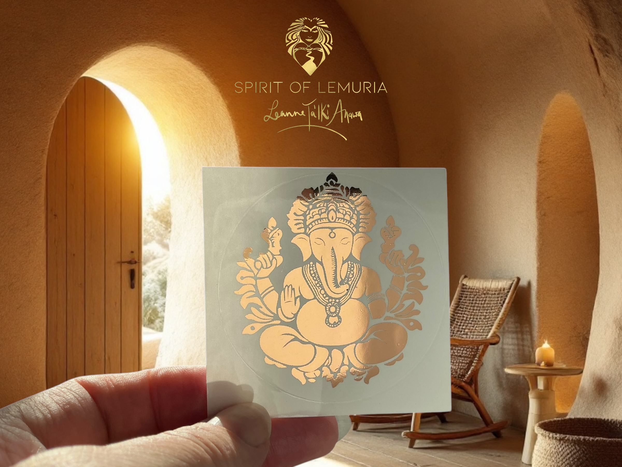 Spirit of Lemuria – wholesale Sticker – Ganesh 1 Foiled Sacred Geometry Sticker11