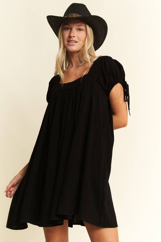 JADE BY JANE – Engroshandel Kjole - Dame – VASKET LÆRREDSKJOLE MED BOBLEÆRMER12