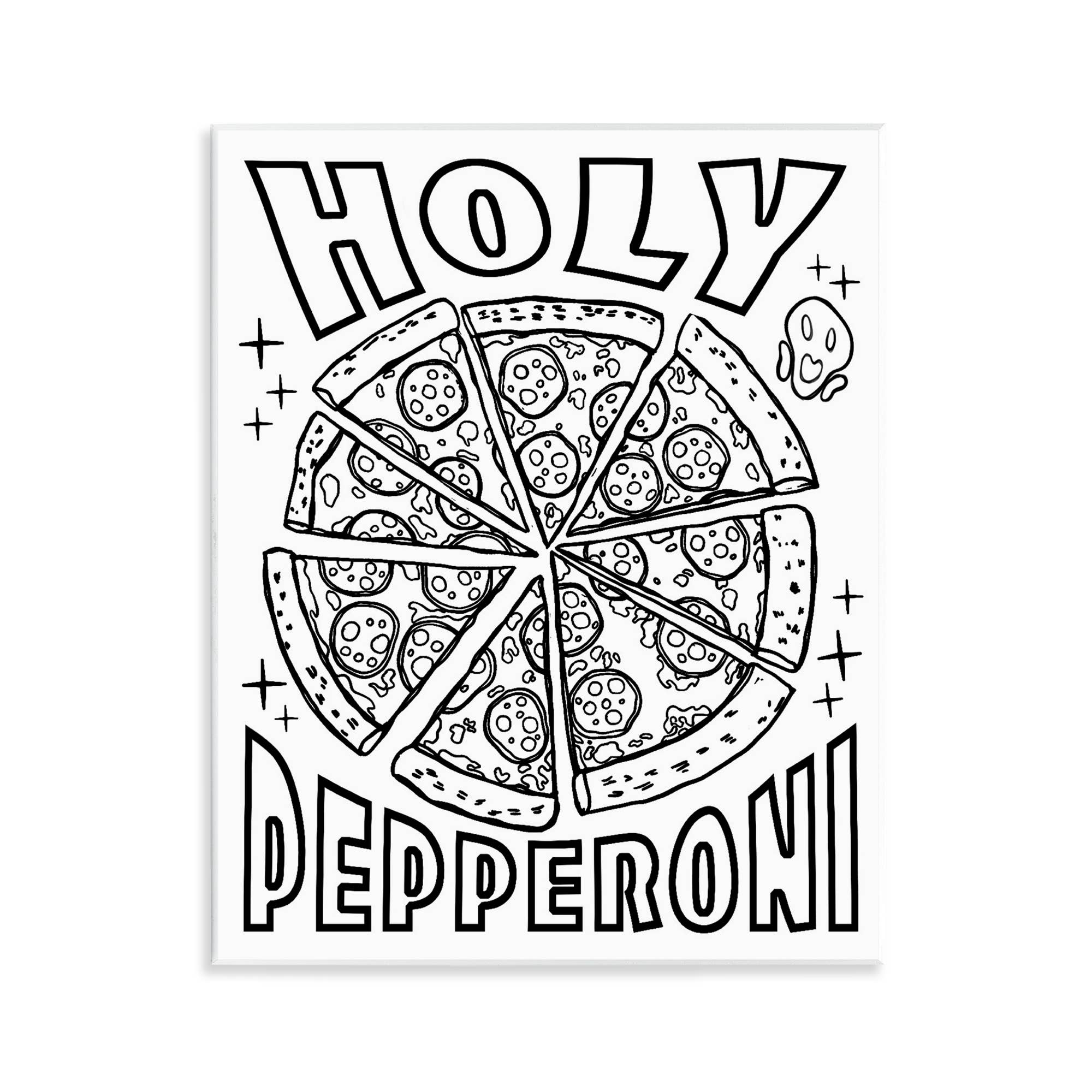 Stupell Industries - Wholesale Wall Sign - Holy Pepperoni Pizza - Unframed Wall Art