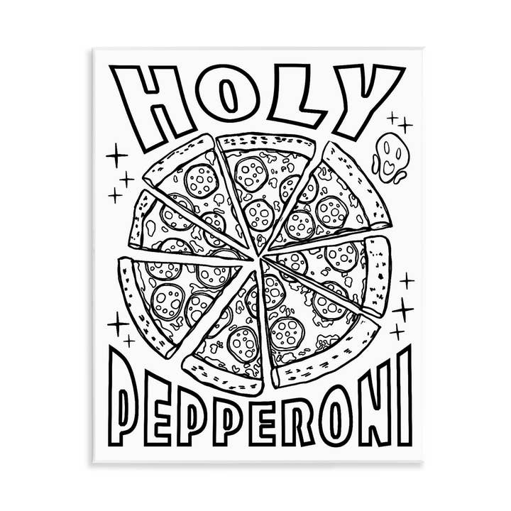 Stupell Industries - Wholesale Wall Sign - Holy Pepperoni Pizza - Unframed Wall Art0