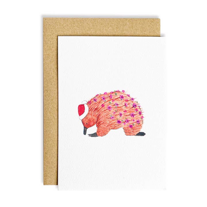 Edna Eggnog Christmas Card for wholesale by The Wattle Studio