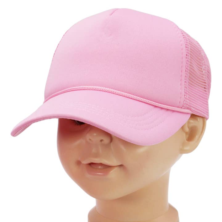 Cap Zone - Wholesale Baseball Cap - Kids - Kids Five Panel Sponge Padded Trucker Hat