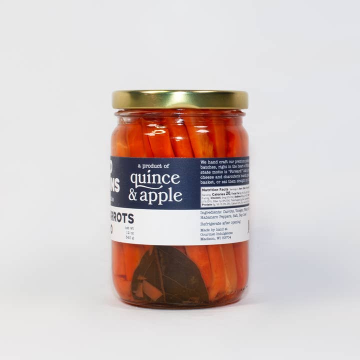 Gourmet Indulgences, LLC (dba Quince & Apple Company) - Wholesale Pickled Vegetables - Pickled Carrots & Habanero - Case of 12 - 12 oz Jars 2