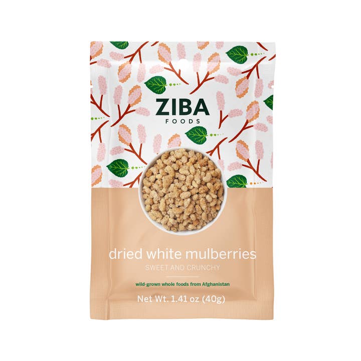 Ziba Foods – wholesale Dried/dehydrated fruit – Dried White Mulberries Single-Serve Snack, Vegan 1 oz