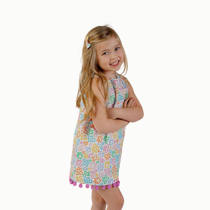 The Convertible Dress in Rainbow Doodle for wholesale by Nella June