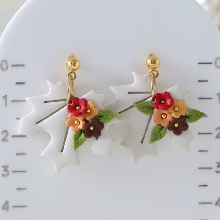 Maple Leaf Earrings ( Off White ) for wholesale by KeandKi Designs