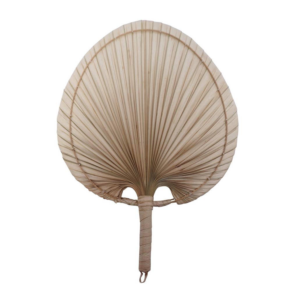 Natural Palm leaf fan decor gm L41 H54cm for wholesale on Faire0