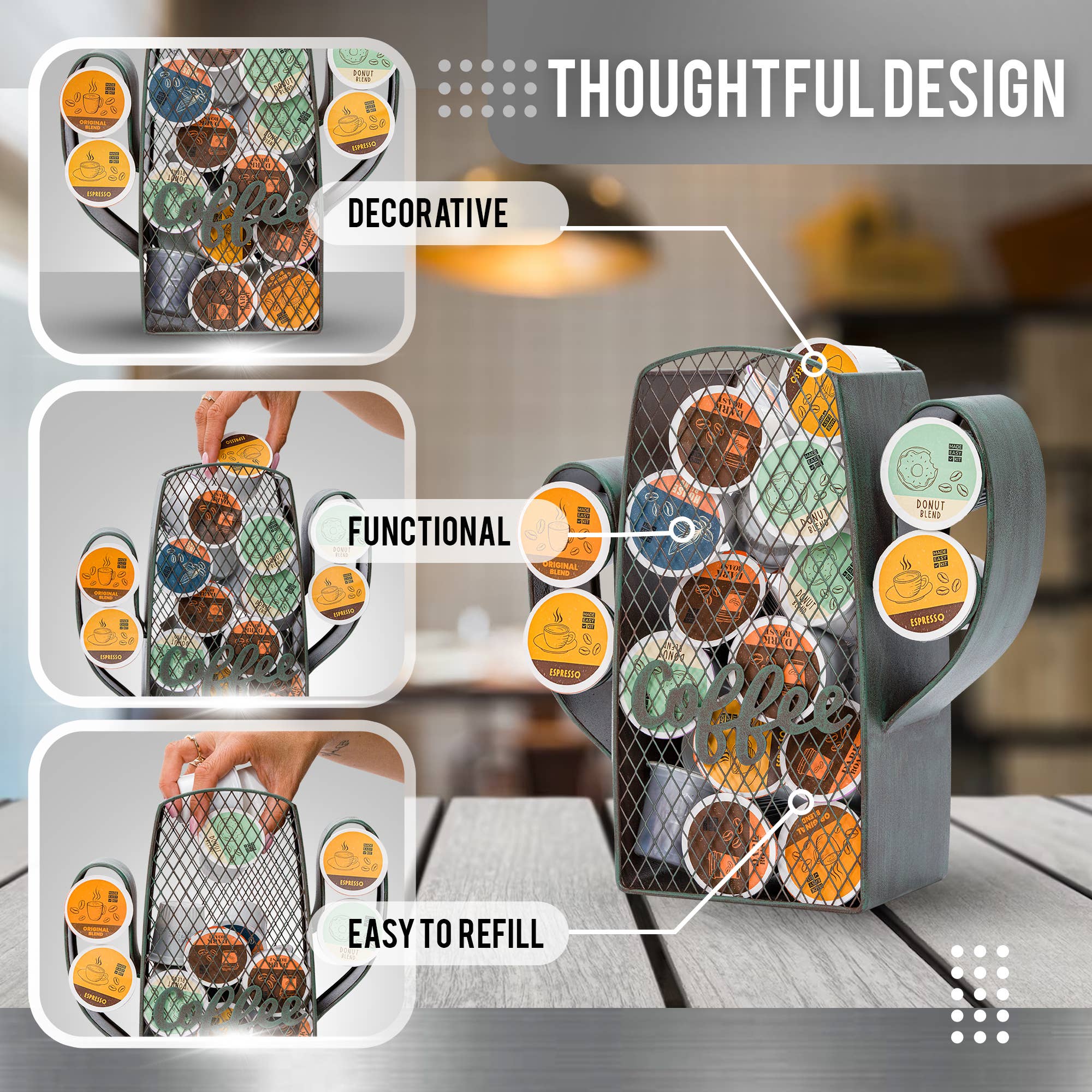 MADE EASY KIT - Wholesale Kitchen Storage/Organizer - Made Easy Kit Coffee Pod Organizer - Home Functional Décor7