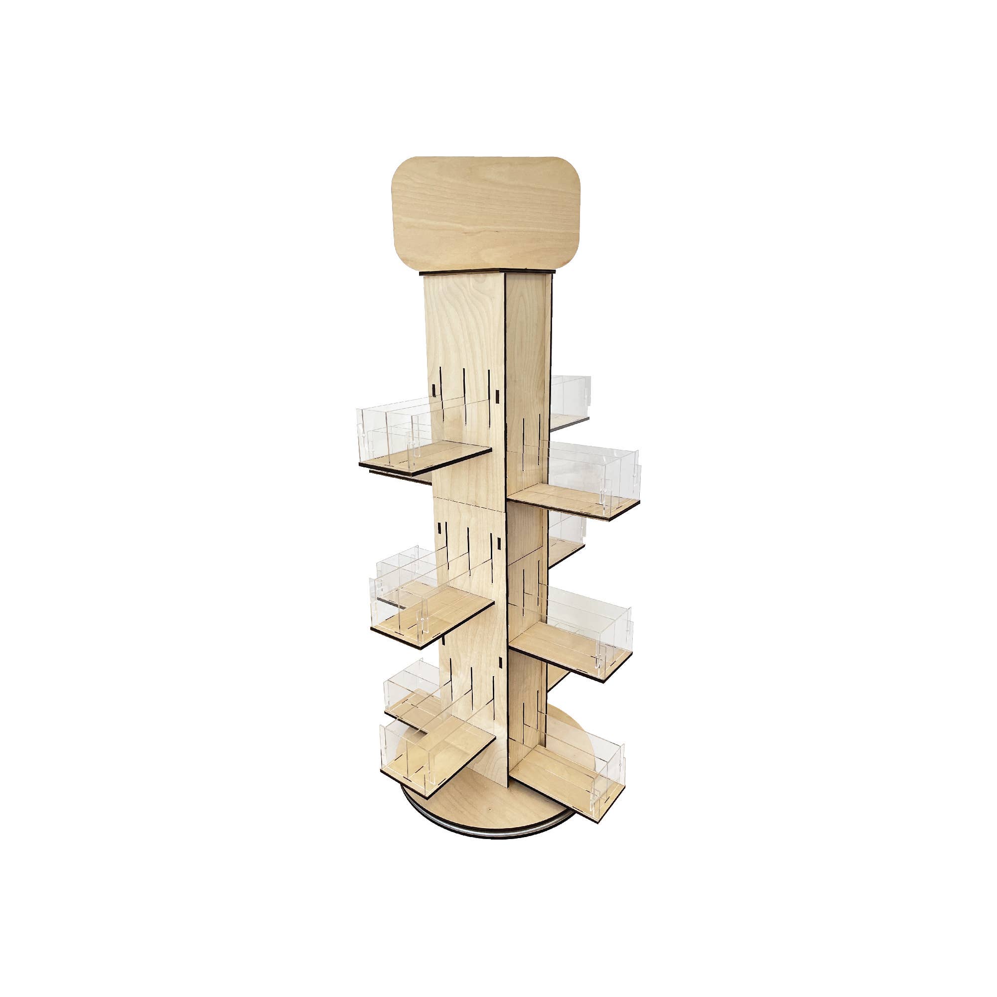 Torched Displays - Vente Support/étui pour présentoir - Présentoir rotatif 4 faces pour cartes de vœux et papeterie15