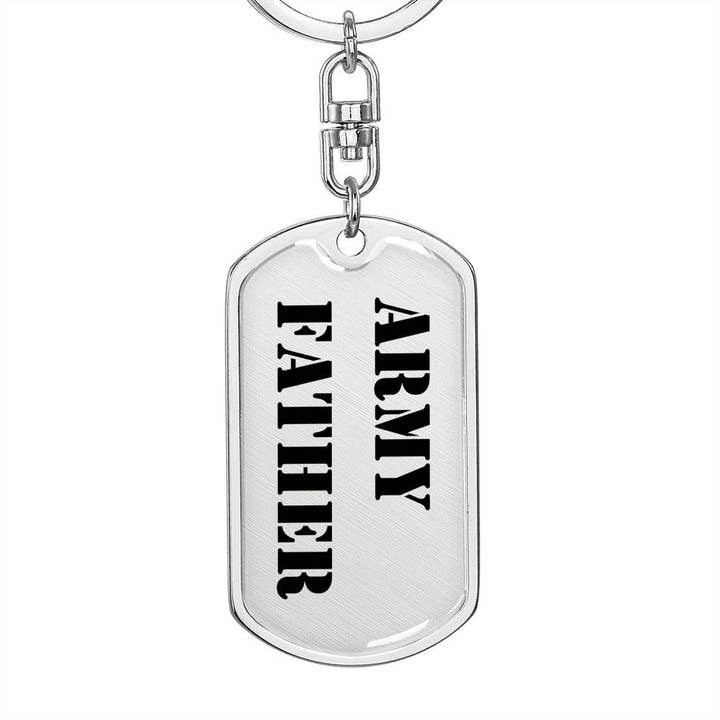 Army Father - Luxury Dog Tag Keychain for wholesale by Unique Gifts Store