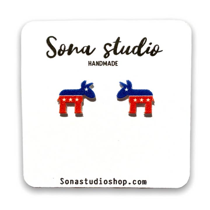 Sona Studio - Wholesale Stud/Post Earrings - Democrat Earrings0