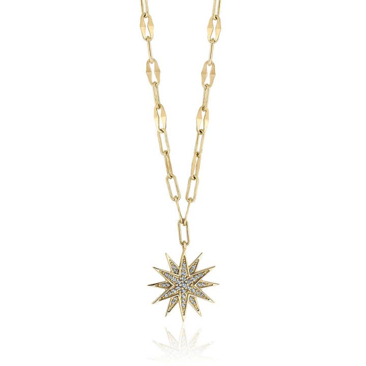 Starburst Pave Necklace for wholesale by Ela Rae Jewelry Llc.