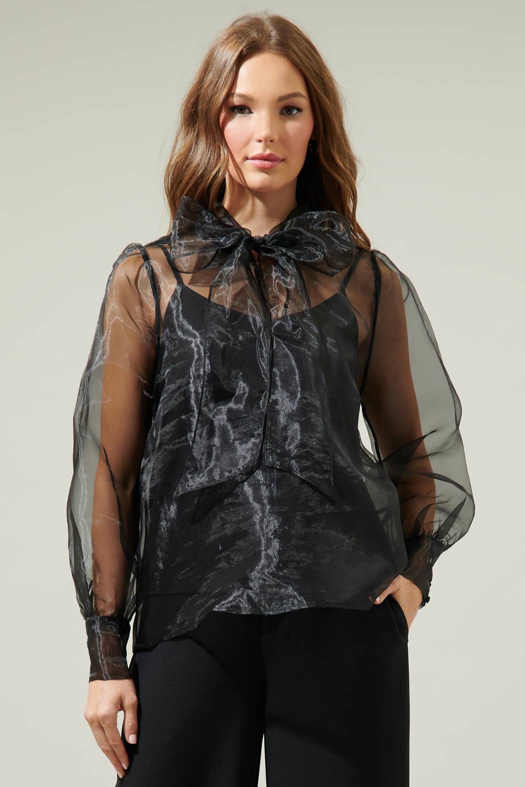 Sugarlips - Wholesale Blouse - Women's - Clayton Organza Puff Long Sleeve Top9