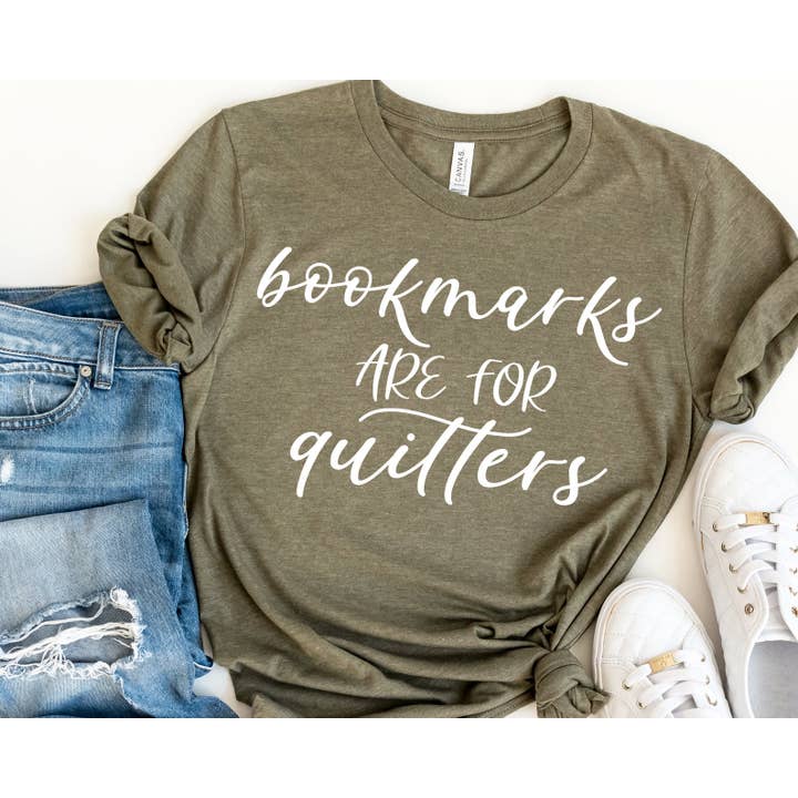 Bookmarks Are For Quitters T-Shirt for wholesale by VibeClothing