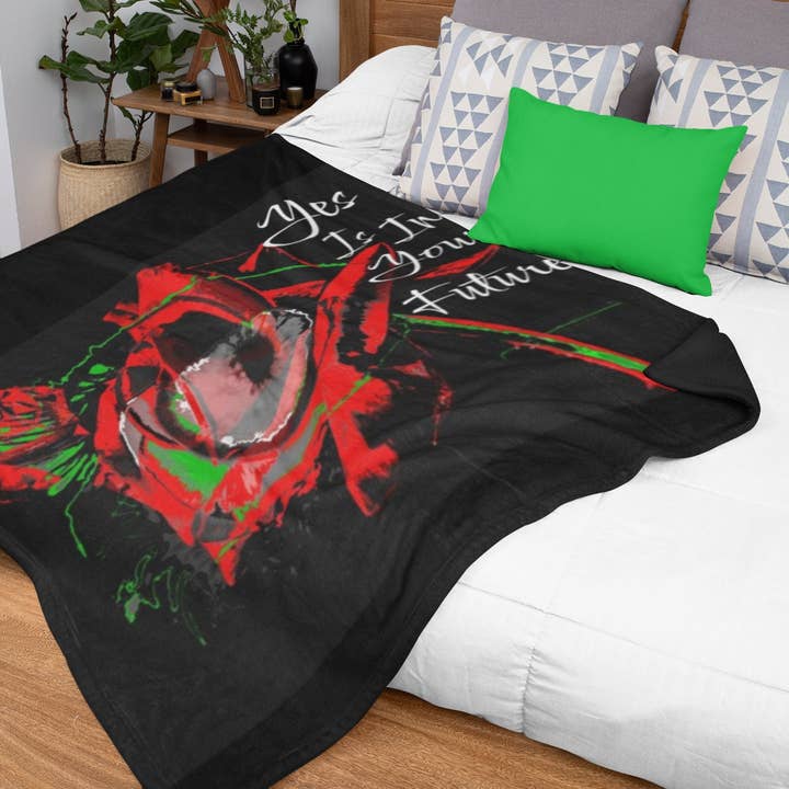 Manta Crânio, Manta Gótica, Manta de Peluche Macio, Manta Única, Envio Gratuito, Manta de Lançamento Gótico, Manta Boho por atacado de Ambiguous Designs