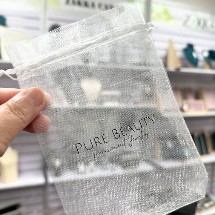 Zakka - Wholesale Cadeautasje - 100 stuks Gepersonaliseerde Aangepaste Logo Print Organza Zakje 2,75"x3"7