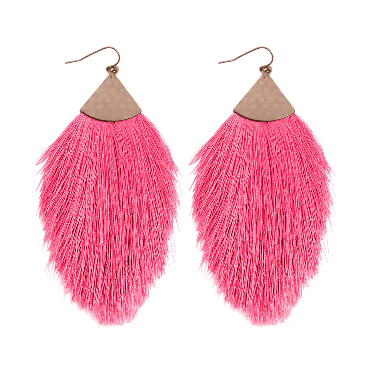 MYS Wholesale Inc - Wholesale Tassel Earrings - Tassel With Hammer Metal Hook Drop Earrings9