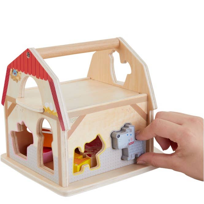 HABA USA - Wholesale Wood Toy - Kids - Farm Sorting Box | Wooden Shape Sorter & Learning Toy