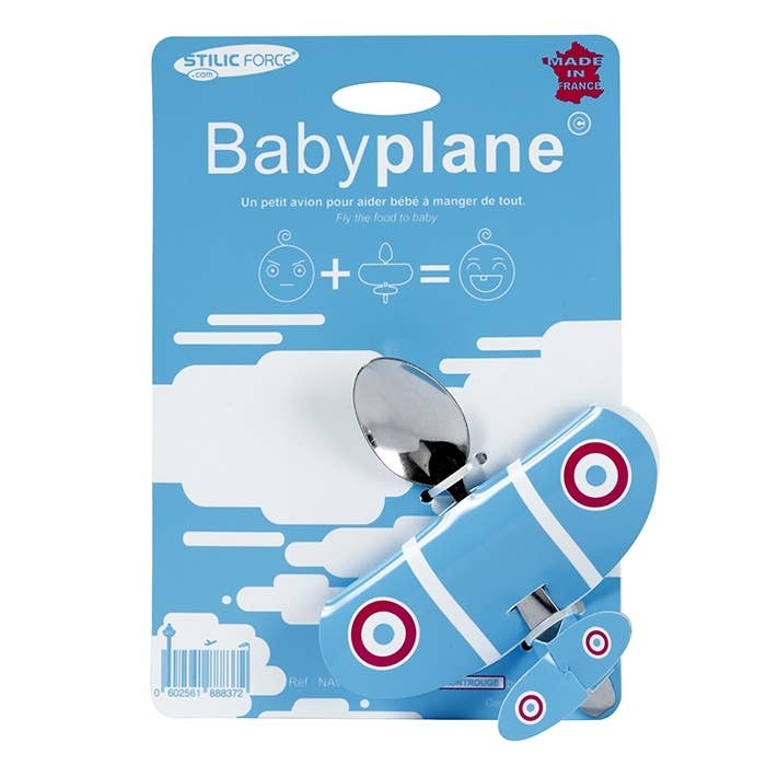 STILIC FORCE - La boutique du futur - Wholesale Flatware Set - Kids & Baby - Babyplane Blue - Airplane shaped baby spoon2