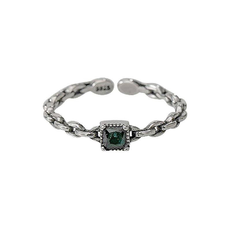 Gemscape UK – wholesale Single stone/solitaire ring – Simple Silver Ring with stone centre - Chic Jewelry1