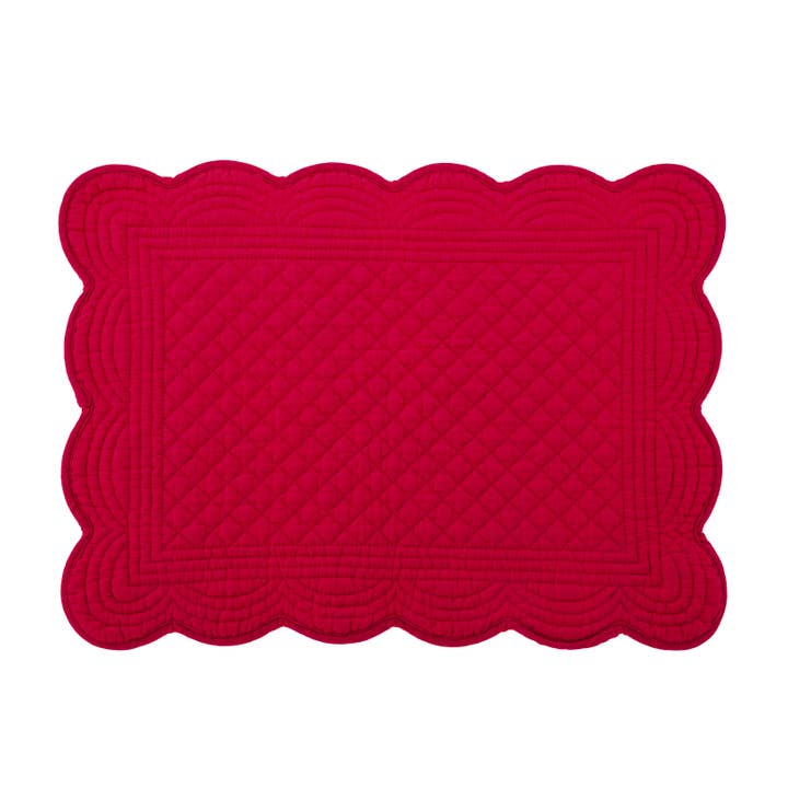 Set van 4 Gewatteerde Placemat Rood 45x33 cm voor wholesale door H&H