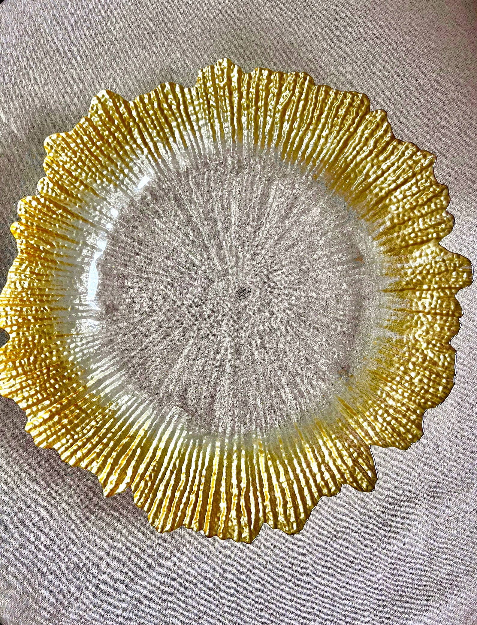 CLASSIC TOUCH DECOR INC. - Wholesale Charger Plate - Gold Flower Shaped Chargers - Set Of Four3