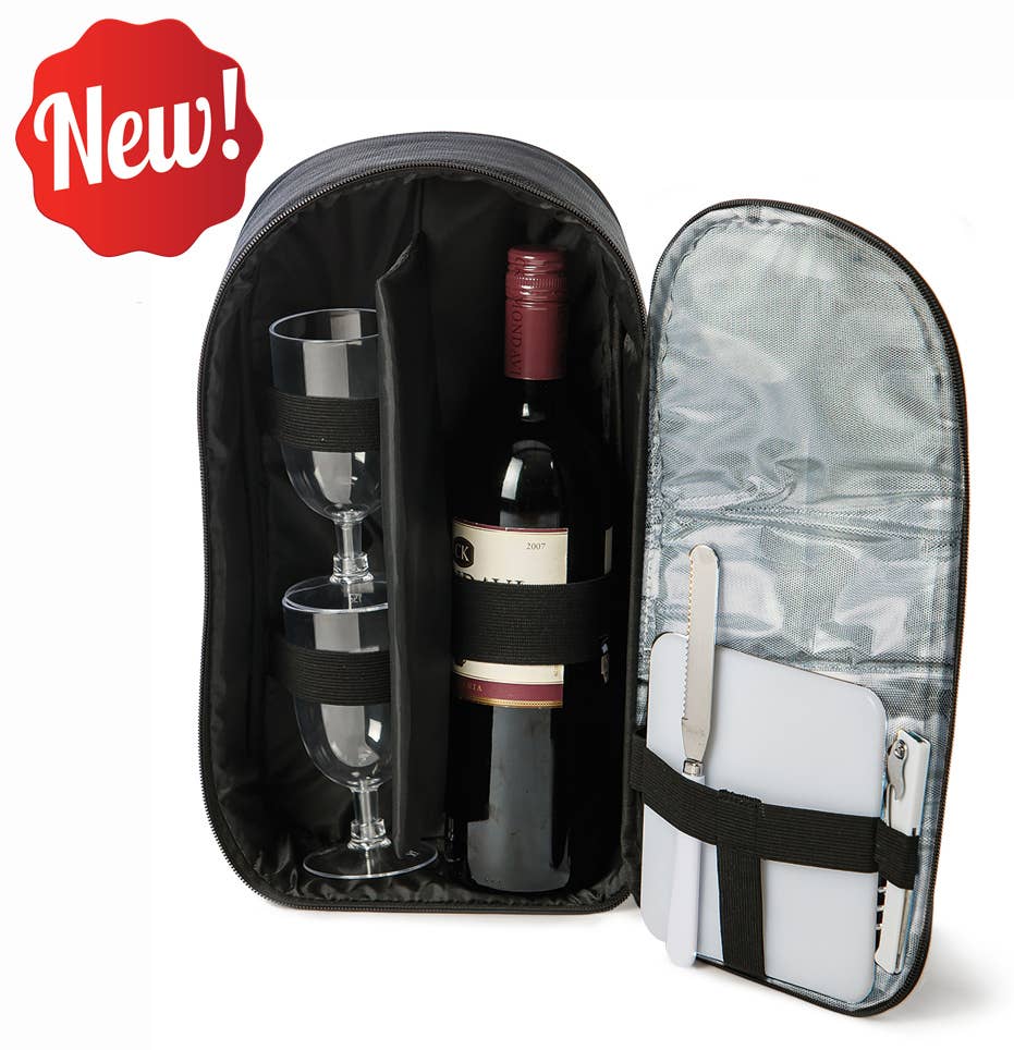 Multicolor Epic Products Wine Picnic Backpack for Two Tweed 