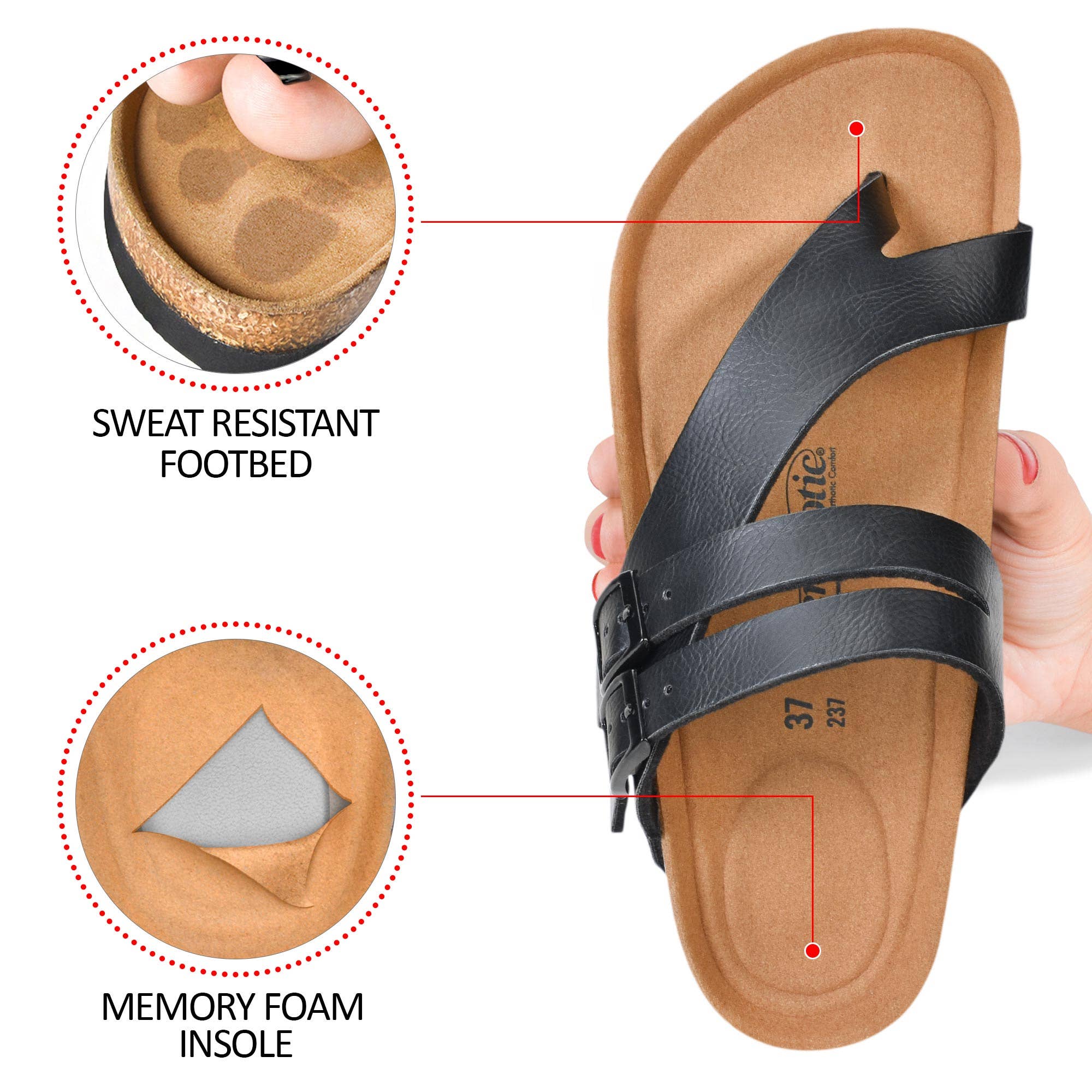 Aerothotic - Wholesale Sandals - Women's - Aerothotic Kaizen Split Toe Comfortable Slides for6