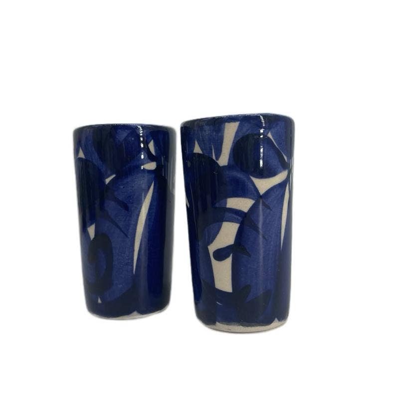 Fiesta McAllen LLC - Wholesale Shotglas - Keramische blauw-witte bloemen tequila shot3