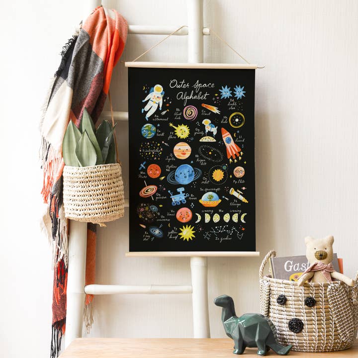 Little Low – wholesale Banner – Child & baby – Outer Space Alphabet - Space Themed Childrens Art Banner