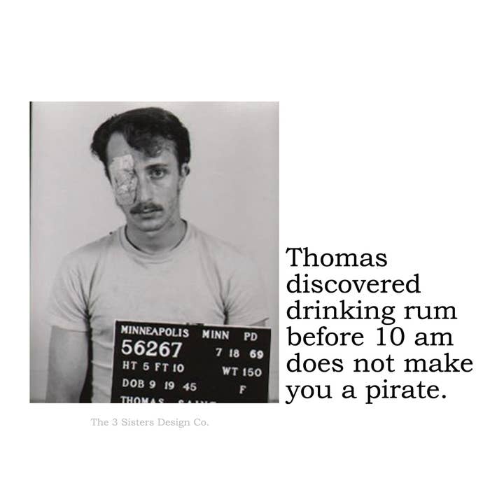 BIG HOUSE Stickers! Thomas learned drinking rum before... and other Purchase Wholesale mini rum bottles. Free Returns & Net 60 Terms on Faire trending on Faire.