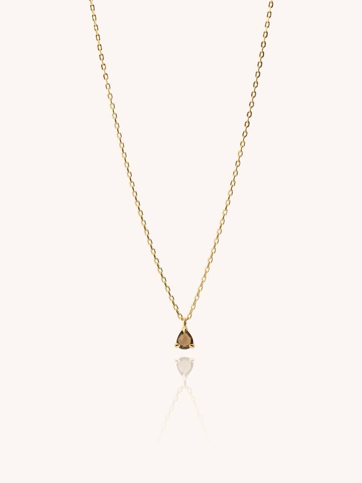 LAGRIMA smoke gold necklace para venta al por mayor de Aran Jewels